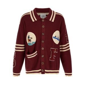 FOUND Bordeaux Cotton Men's Cardigan